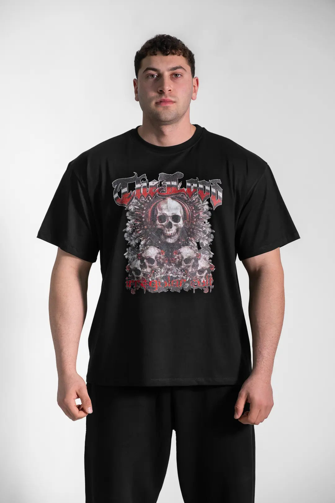 Momentum Irregular Skull Oversize Tee