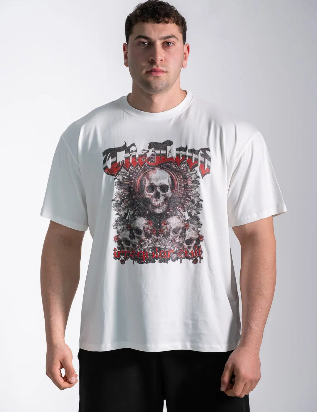 Momentum Irregular Skull Oversize Tee