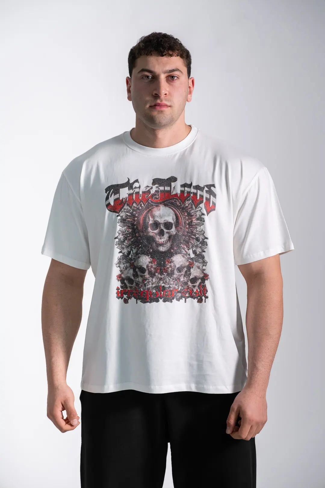 Momentum Irregular Skull Oversize Tee